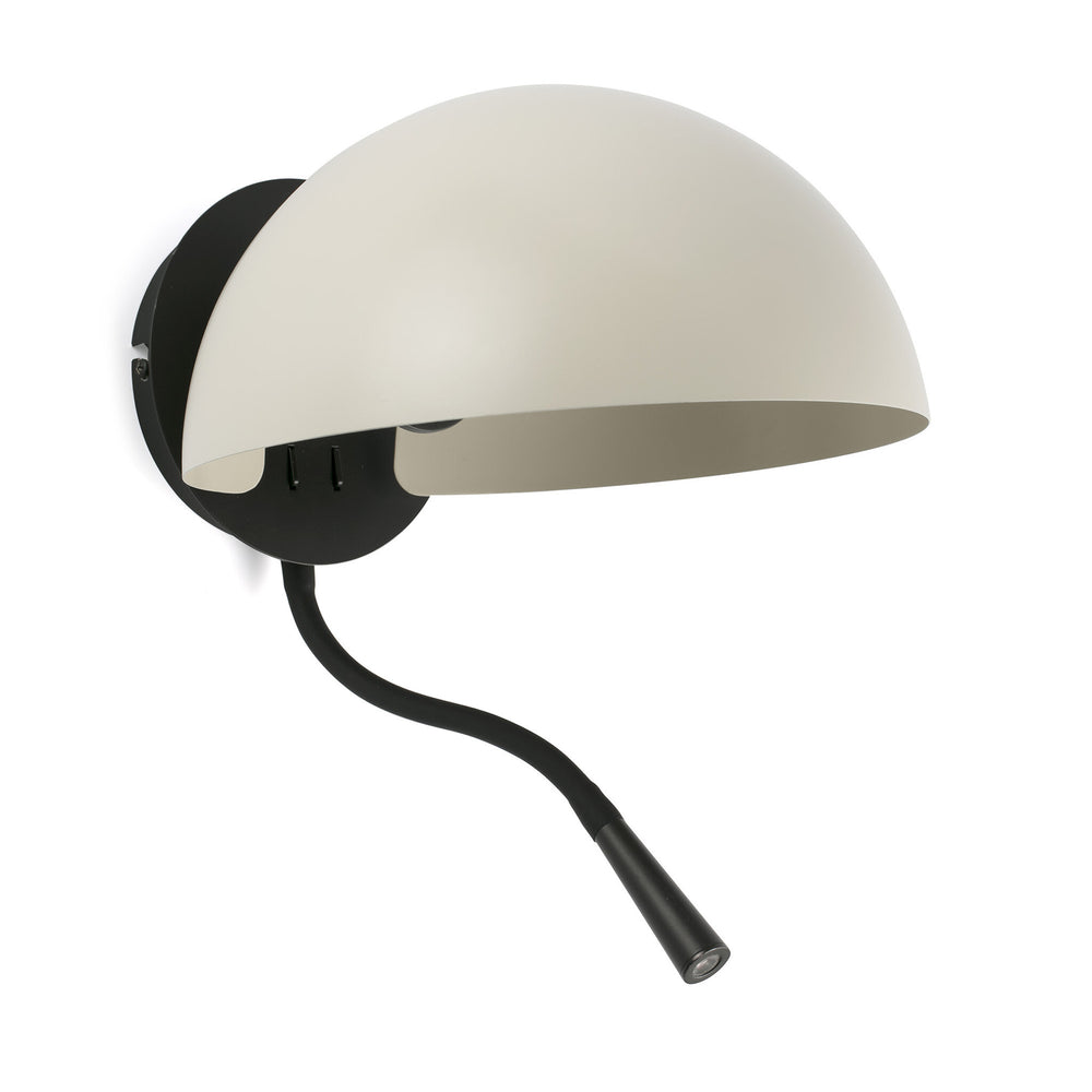 Faro DOMINICA Lámpara aplique beige con lector 20032-122