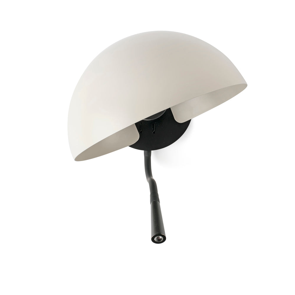 Faro DOMINICA Lámpara aplique beige con lector 20032-122