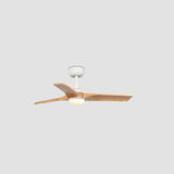 Faro HEYWOOD S Ventilador de techo LED CCT mando madera 33805-1TW