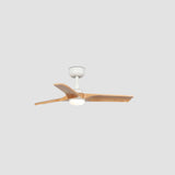 Faro HEYWOOD S Ventilador de techo LED CCT mando madera 33805-1TW