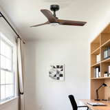 Faro HEYWOOD S Ventilador de techo LED 90cm negro madera 10W regulable 33806-1TW