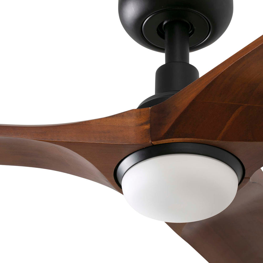 Faro HEYWOOD S Ventilador de techo LED 90cm negro madera 10W regulable 33806-1TW