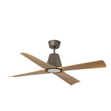 Faro TYPHOON M LED Ventilador marrón/madera 34106-130