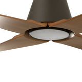 Faro TYPHOON M LED Ventilador marrón/madera 34106-130