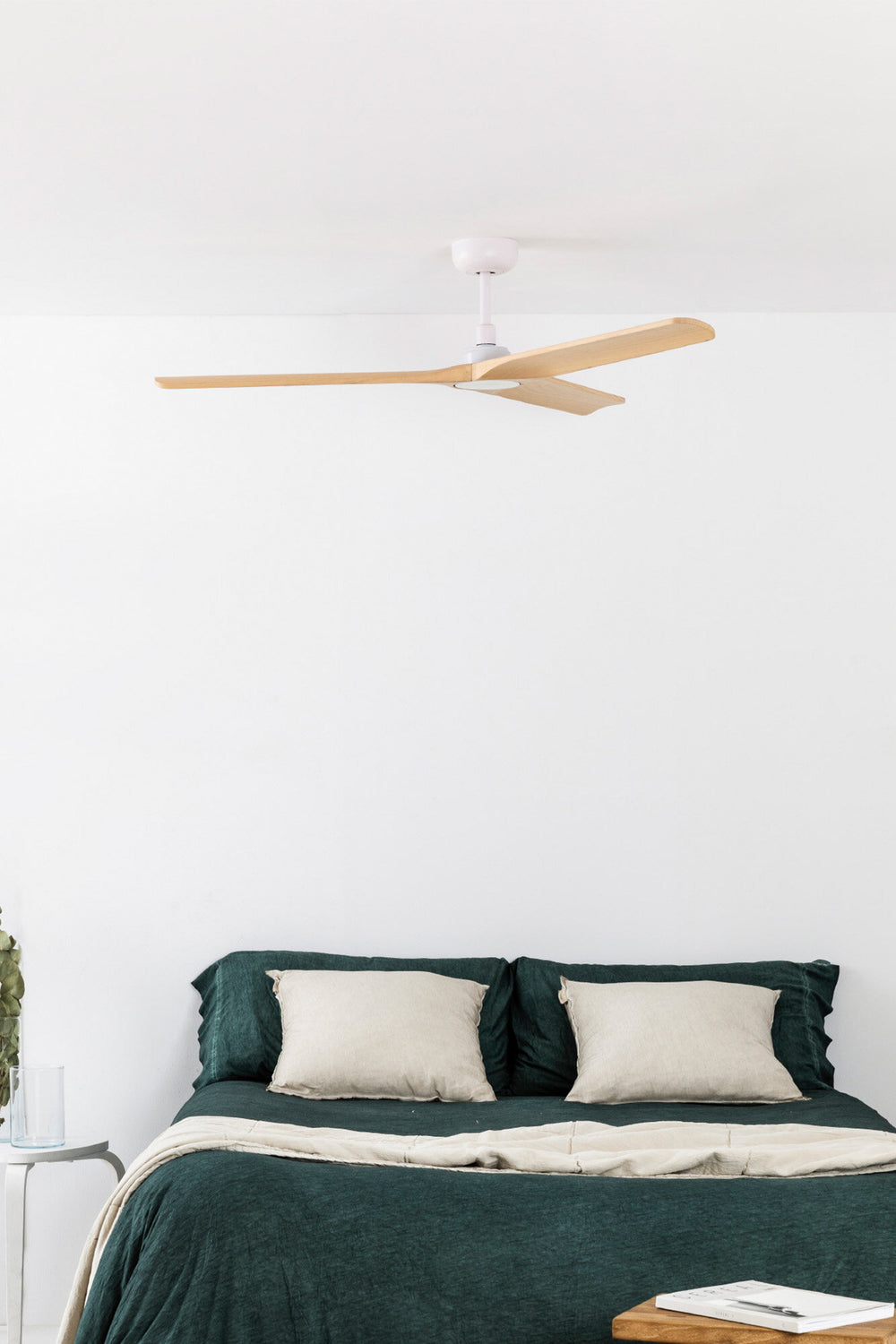 Faro HEYWOOD M White/light wood fan DC 33810