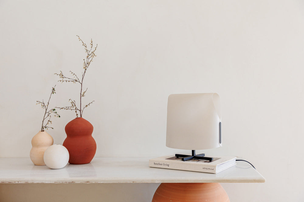 Faro LUANG S Lámpara sobremesa negra/beige 23001-57