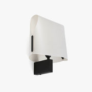 Lámpara de pared aplique Faro Luang E27 negro y beige 23004-57