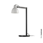 Lámpara de mesa Faro Venice E27 blanco y negro brillo 64276-114