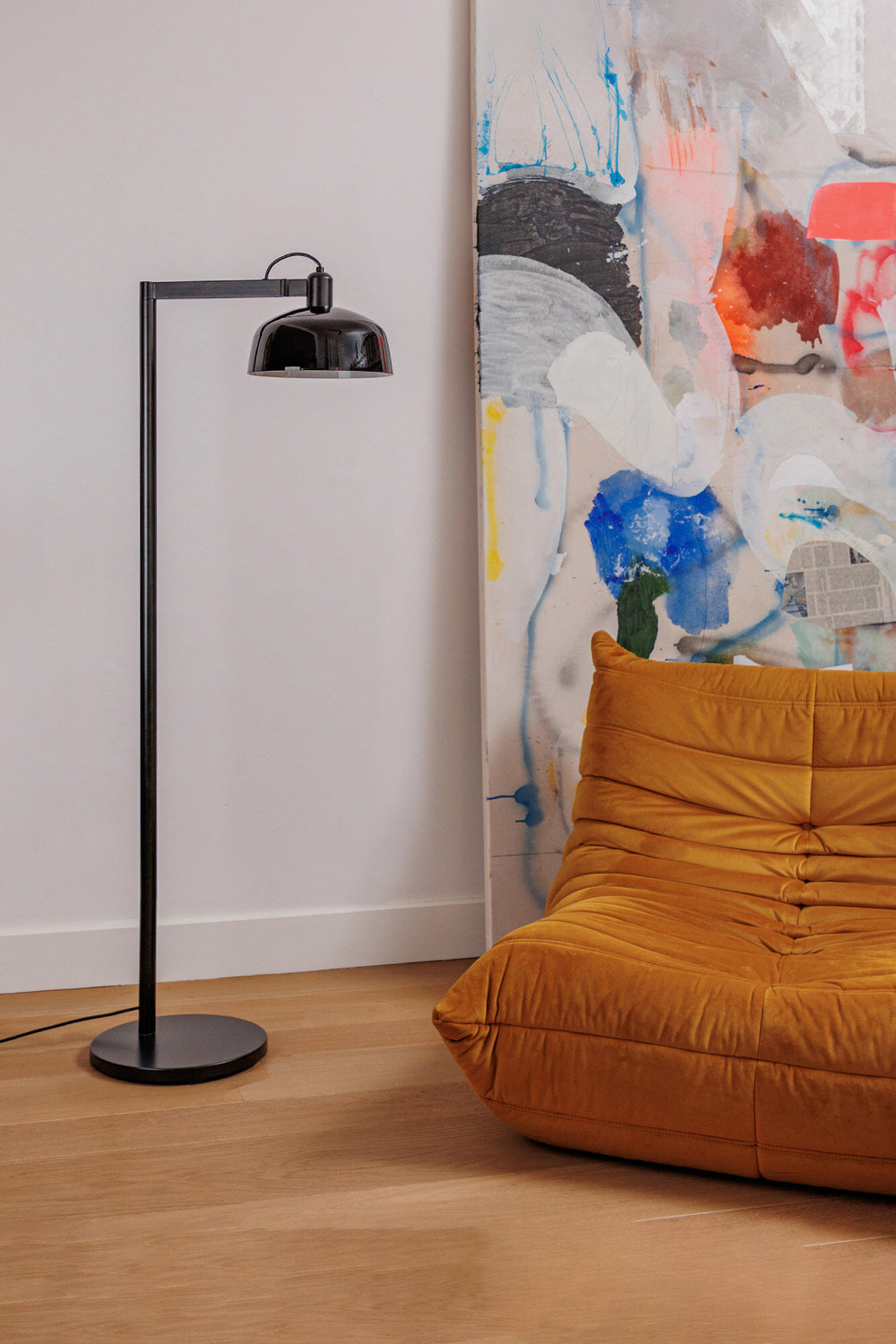 Faro TATAWIN Lámpara pie de salón negro 20336-120