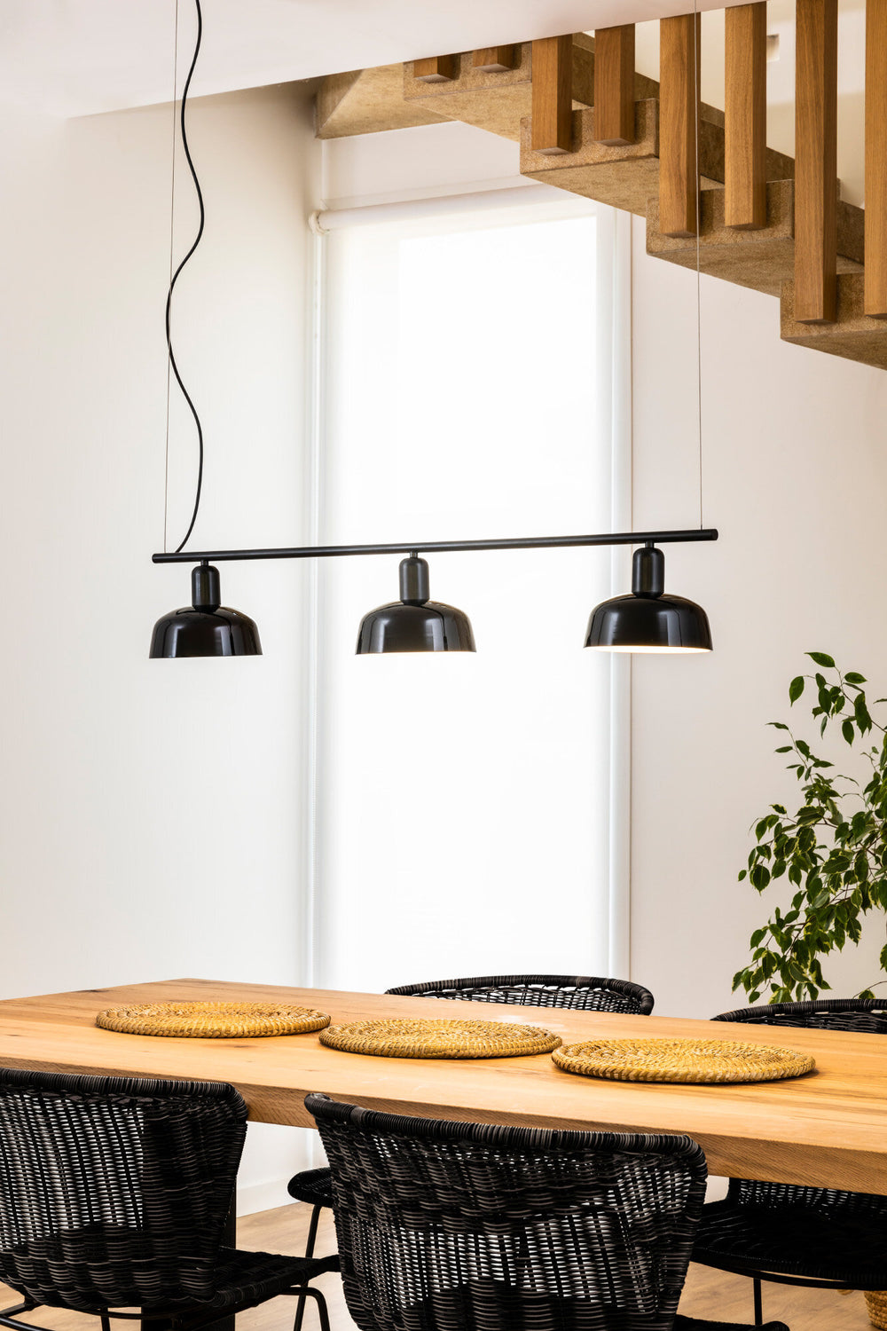 Faro TATAWIN LINEAL S Black linear pendant lamp 20338-117