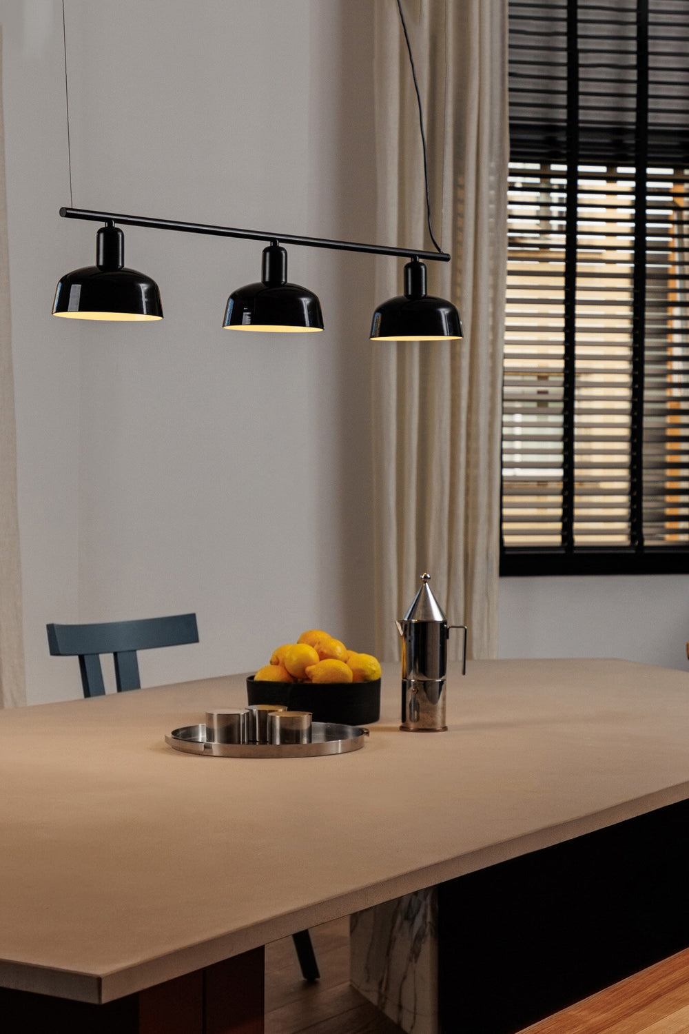 Faro TATAWIN LINEAL S Black linear pendant lamp 20338-117