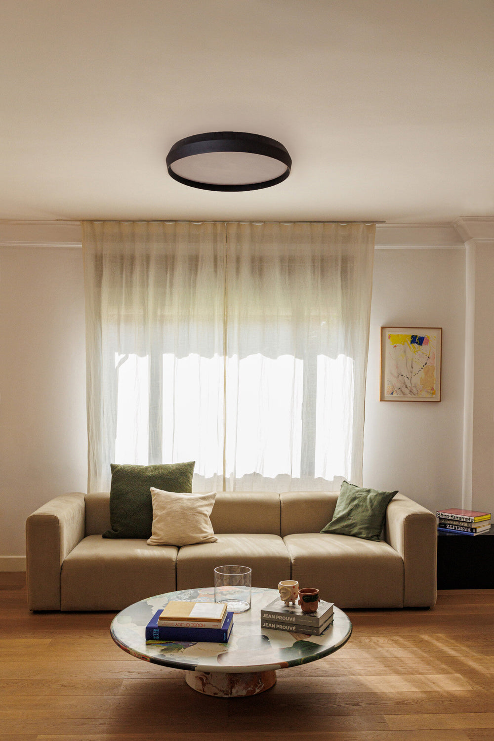 Faro SHOKU 600 black/black wall/ceiling lamp 64282