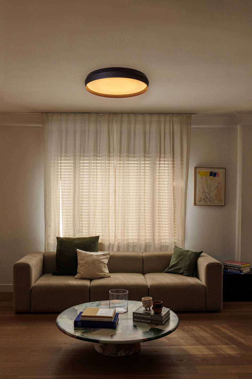 Faro SHOKU 600 black/black wall/ceiling lamp 64282