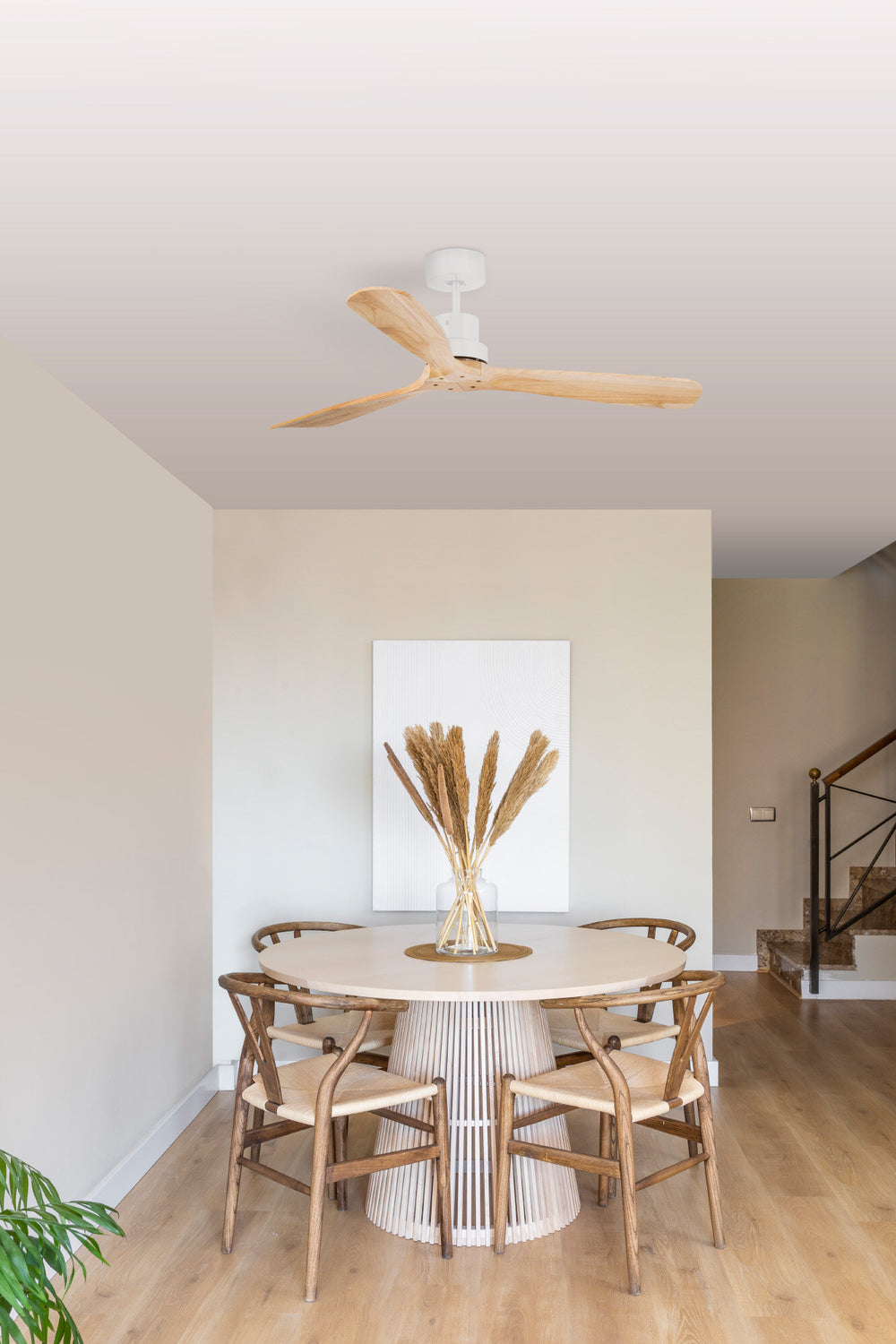 Faro LANTAU L Ventilador de techo DC blanco madera pino 33561DC