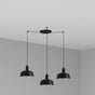 Lámpara de techo colgante Faro Tatawin S cristal 3 luces E27 negro — ref. 20340-117-3L (1)