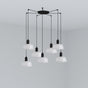 Lámpara de techo colgante Faro Tatawin 7 luces E27 blanco 20340-116-7L