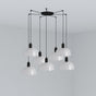 Lámpara de techo colgante Faro Tatawin 7 luces E27 blanco 20340-119-7L