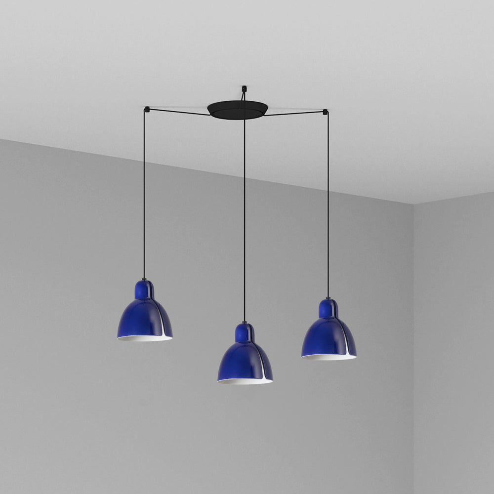 Faro Venice 3-light Cobalt Blue Pendant Light 64255-115-3L