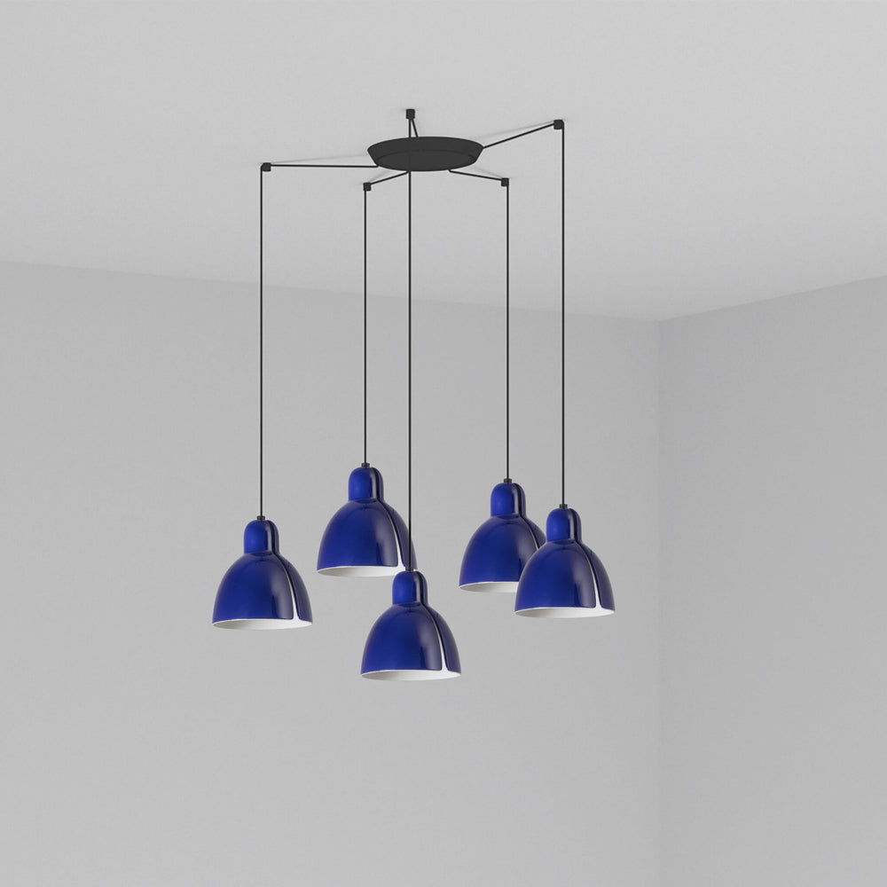 Faro Venice 5-light Cobalt Blue Pendant Light 64255-115-5L