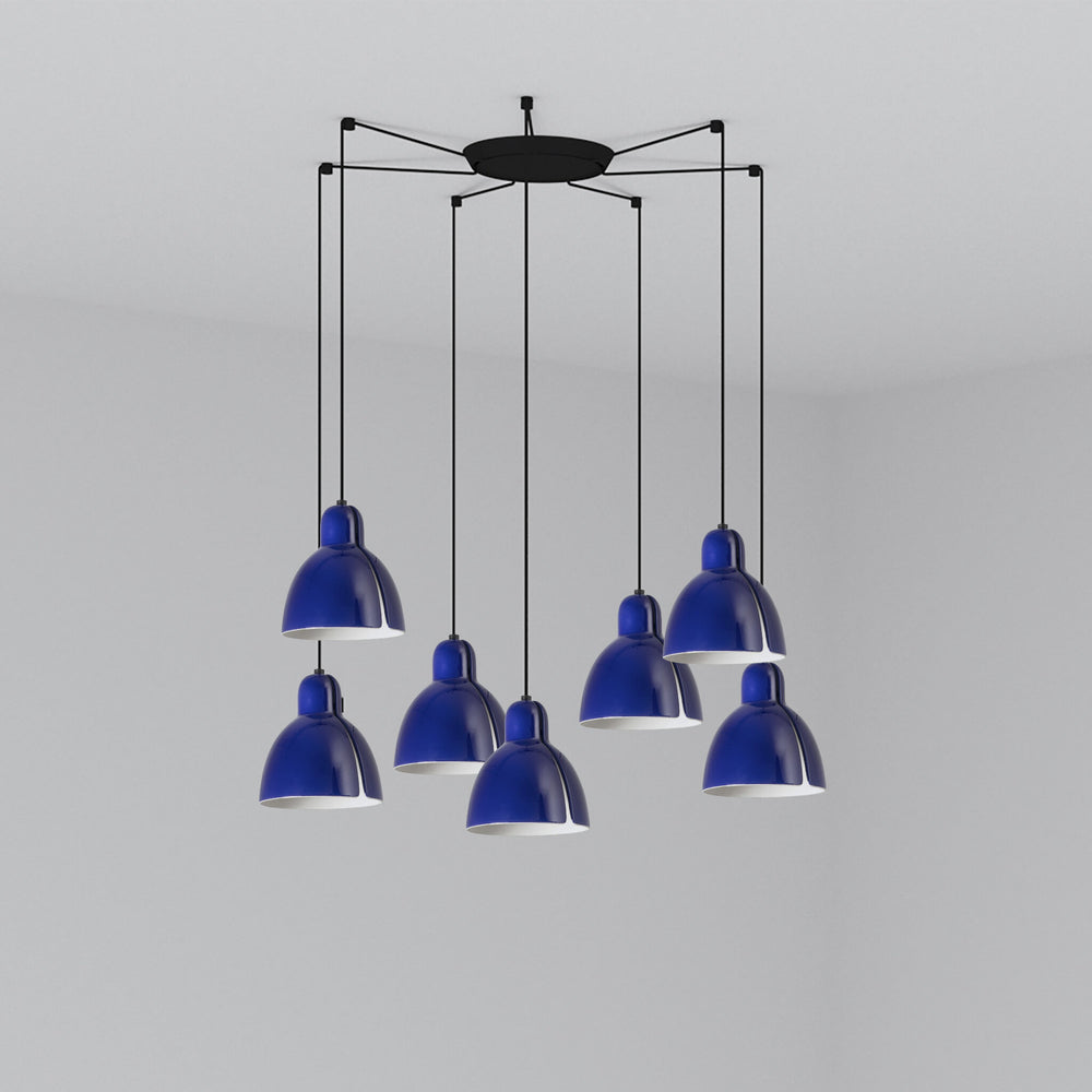 Faro Venice 7-light Cobalt Blue Pendant Light 64255-115-7L