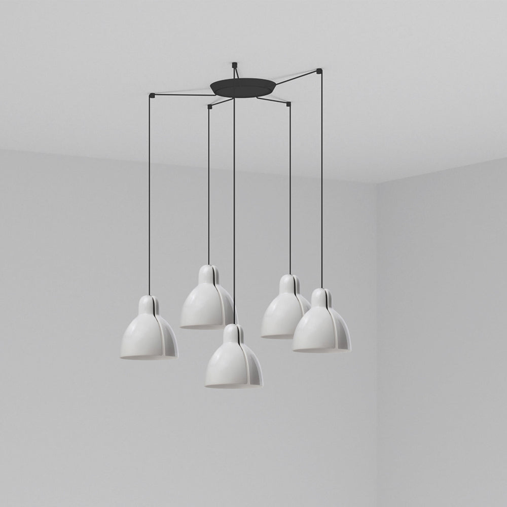 Faro Venice 5-light white pendant lamp 64255-111-5L