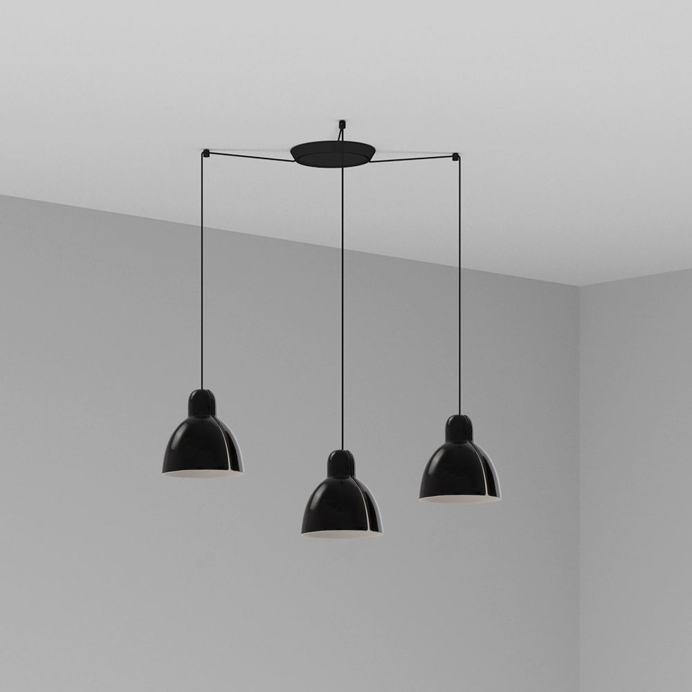 Faro Venice 3-light black pendant light 64255-112-3L