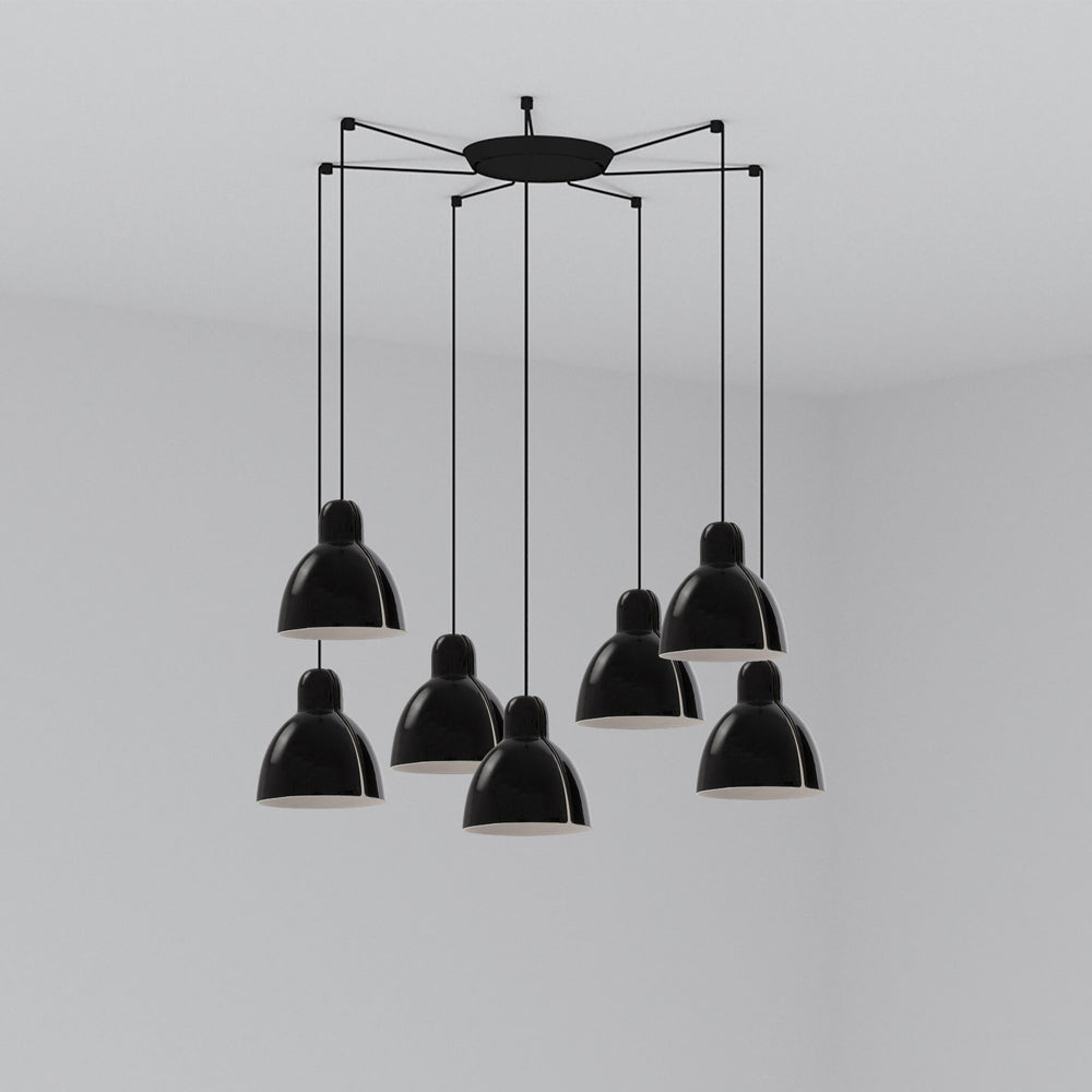 Faro Venice 7-light black pendant light 64255-112-7L