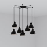 Faro VENICE 7 luces Lámpara colgante negra 64255-112-7L
