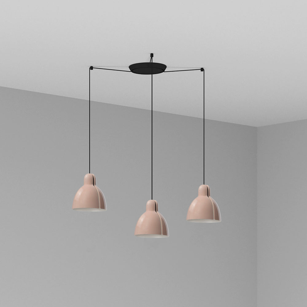 Faro Venice 3-light Pink Pendant Lamp 64255-113-3L