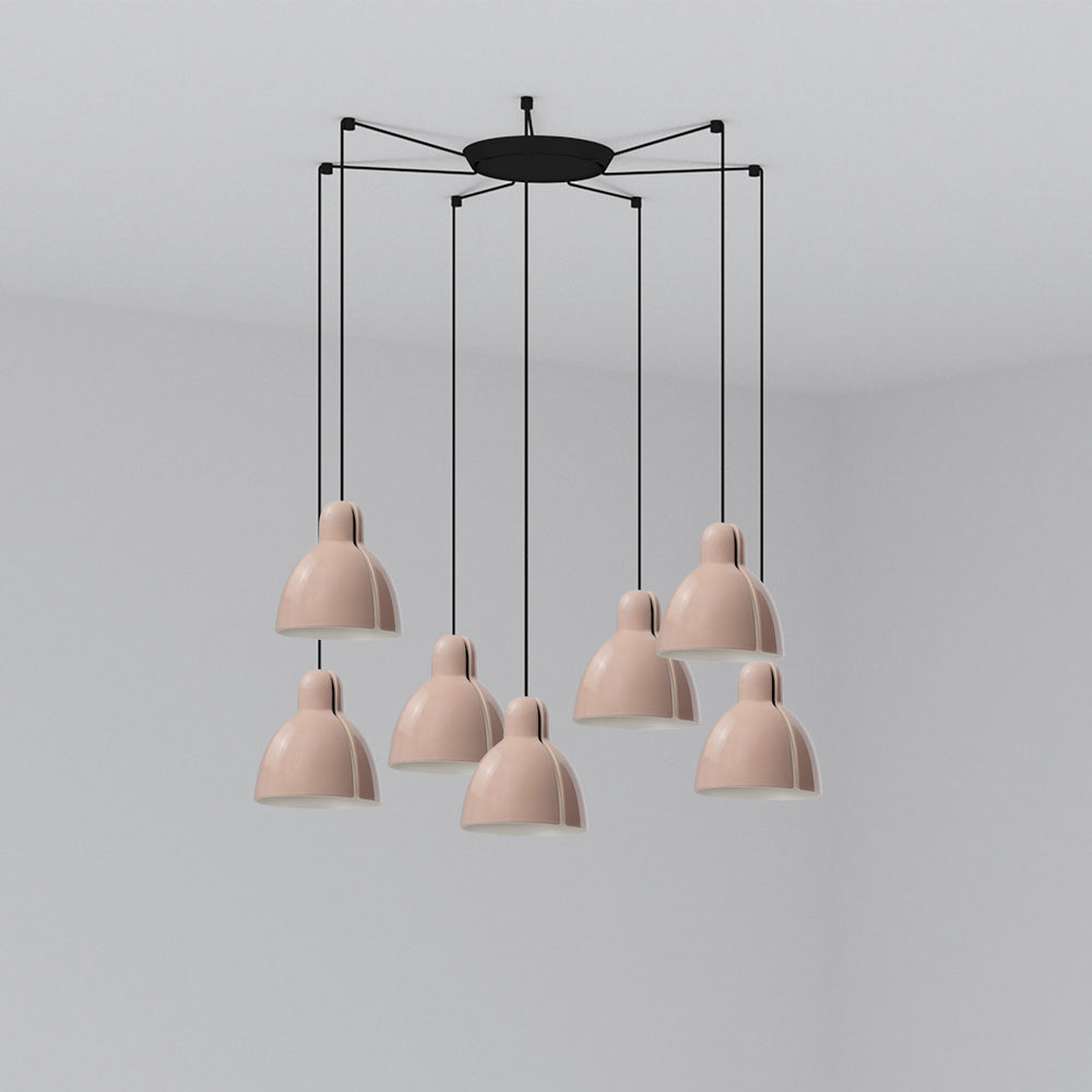 Faro Venice 7-light Pink Pendant Light 64255-113-7L