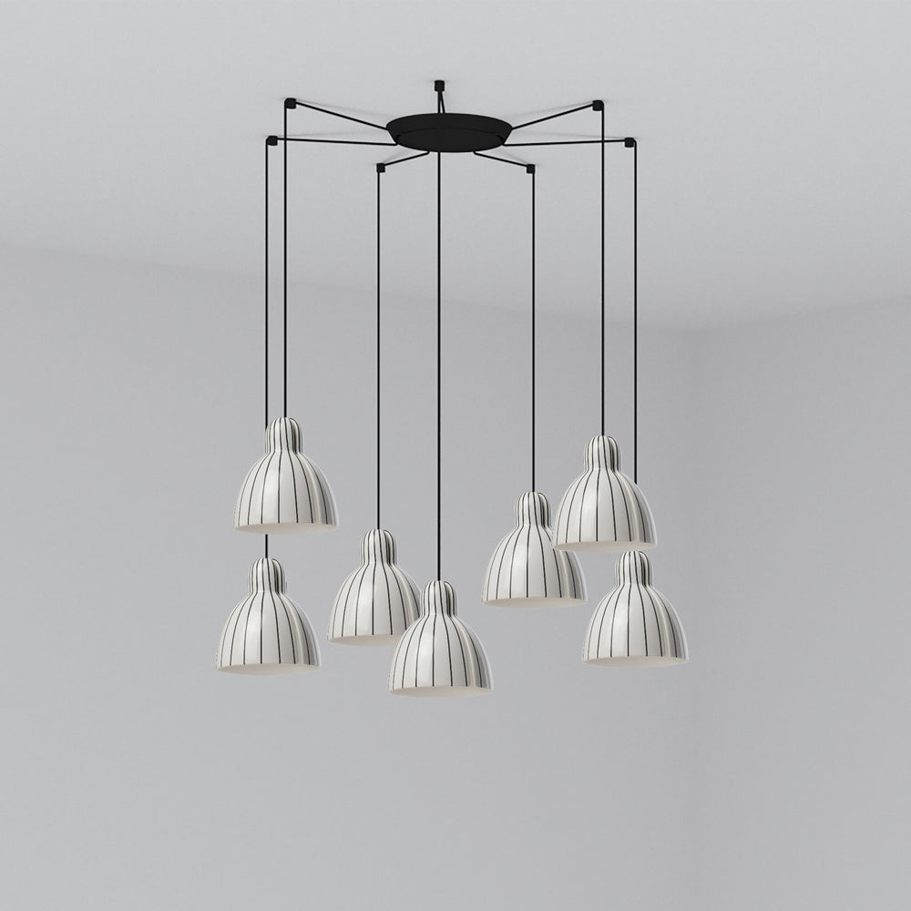 Faro Venice 7-light Striped Pendant Lamp 64255-114-7L