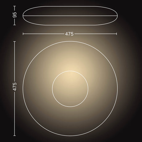 Philips Hue Plafón Cher negro White Ambiance 25W 6500K 871951434117300 2900lm - imagen 8