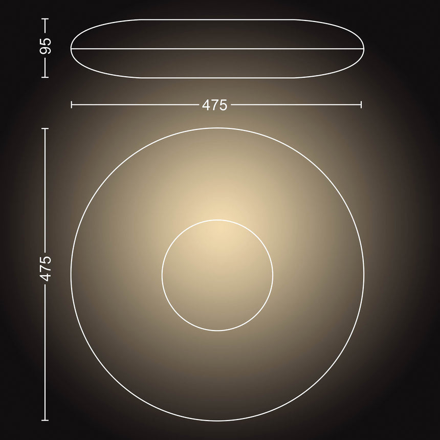 Philips Hue Plafón Cher negro White Ambiance 25W 6500K 871951434117300 2900lm - imagen 8