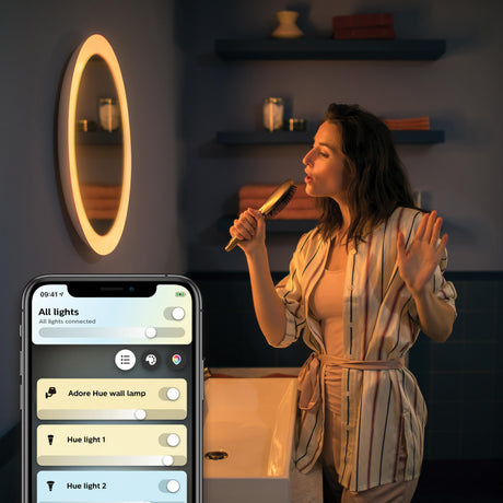 Philips Hue Luz de espejo baño Adore blanco White Ambiance 23W IP44 871951434099200 2550lm - imagen 3