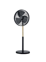 Trio Viking Ventilador de metal estera negra R034-32