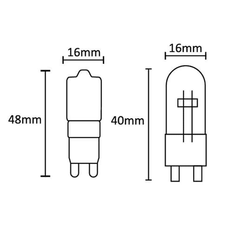 Mantra Bombillas G9 LED G9 2.5W 5000K 230lm blanco R09185