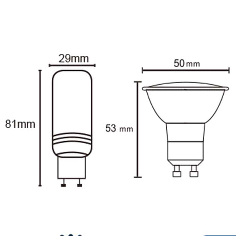 Mantra Bombillas Gu10 LED GU10 4W 3000K 360lm blanco R09207