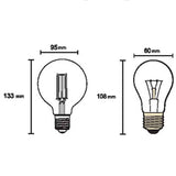 Mantra Bombillas E27 LED E27 6.5W 2200K 650lm G95 transparente R09229