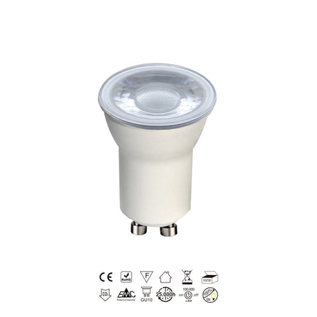 Mantra Bombilla LED Mini GU10 4W 3000K 310lm transparente R09281 - instalación
