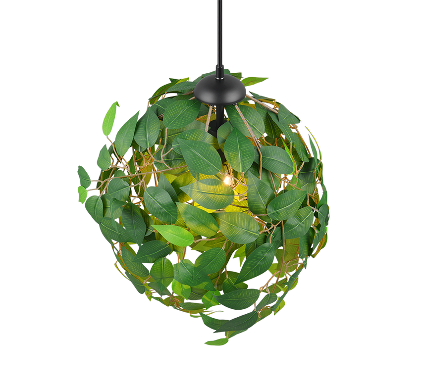 Lámpara de techo colgante Trio Leavy LED negro mate 3000K 150cm R10461915