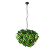 Lámpara de techo colgante Trio Leavy 4 luces negro mate y verde 150cm R10464015