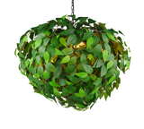 Lámpara de techo colgante Trio Leavy 4 luces negro mate y verde 150cm R10464015 - vista 3