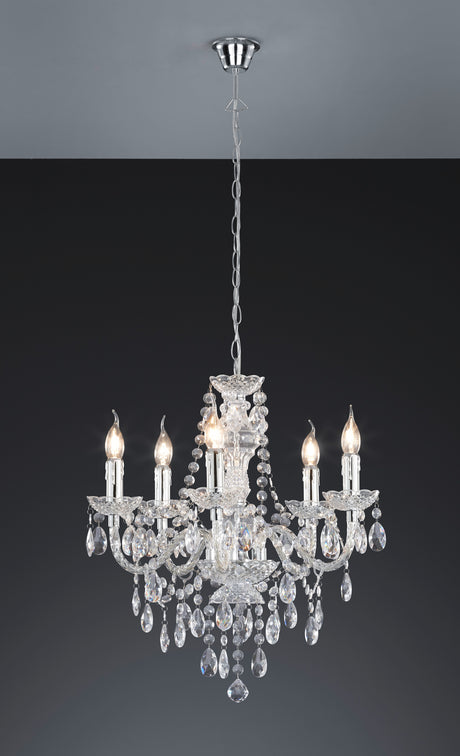 Plafón de techo Trio Lüster LED cromo 2700K Ø52cm R1107-00