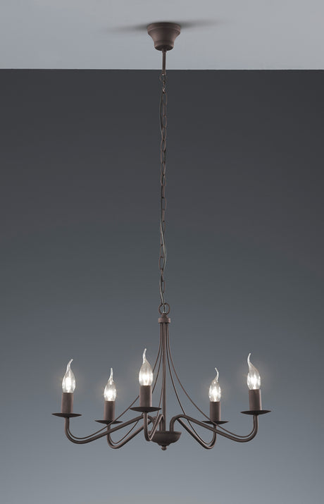 Plafón de techo Trio Country LED rusty 2700K Ø55cm R1198-24