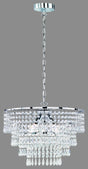 Lámpara de techo colgante Trio Orient LED cromo 2700K 150cm R13473006