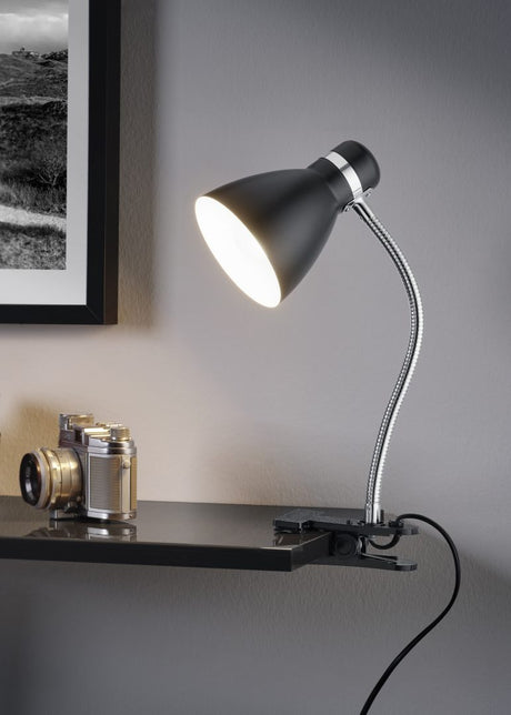 Plafón de techo Trio Harvey LED negro mate 2700K Ø11cm R20731232