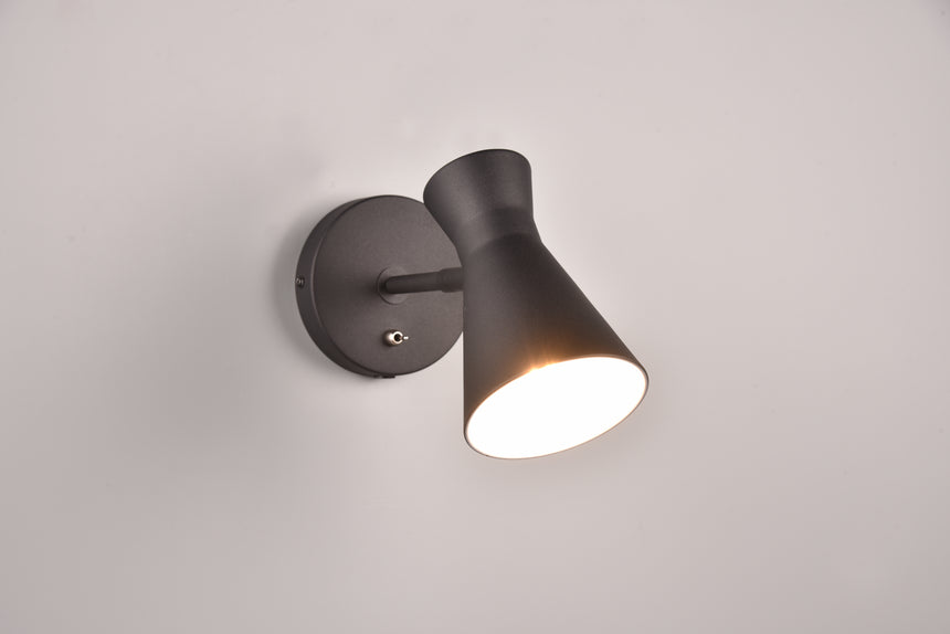 Aplique de pared Trio Enzo LED negro mate 3000K R20781732