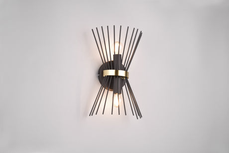 Aplique de pared Trio Rod LED negro y dorado 2700K 31cm R21532080