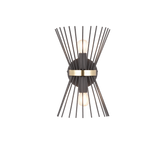 Aplique de pared Trio Rod LED negro y dorado 2700K 31cm R21532080