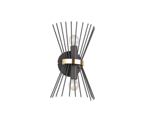 Aplique de pared Trio Rod LED negro y dorado 2700K 31cm R21532080